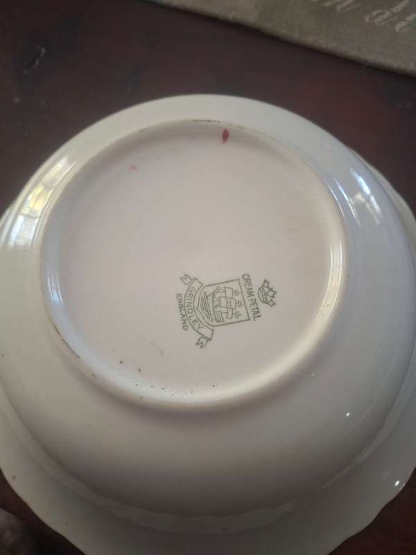 Cream pedal grindley ware bowl vintage