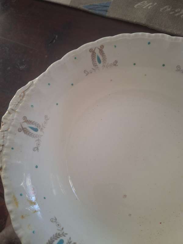 Cream pedal grindley ware bowl vintage