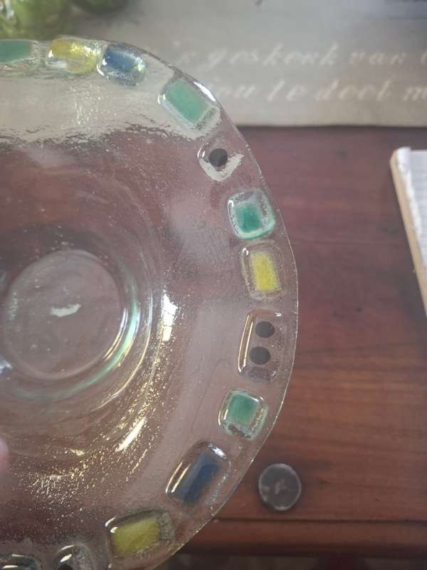 Handmade glass bowl