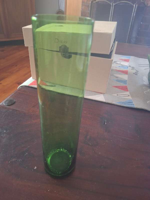 Vintage green vase