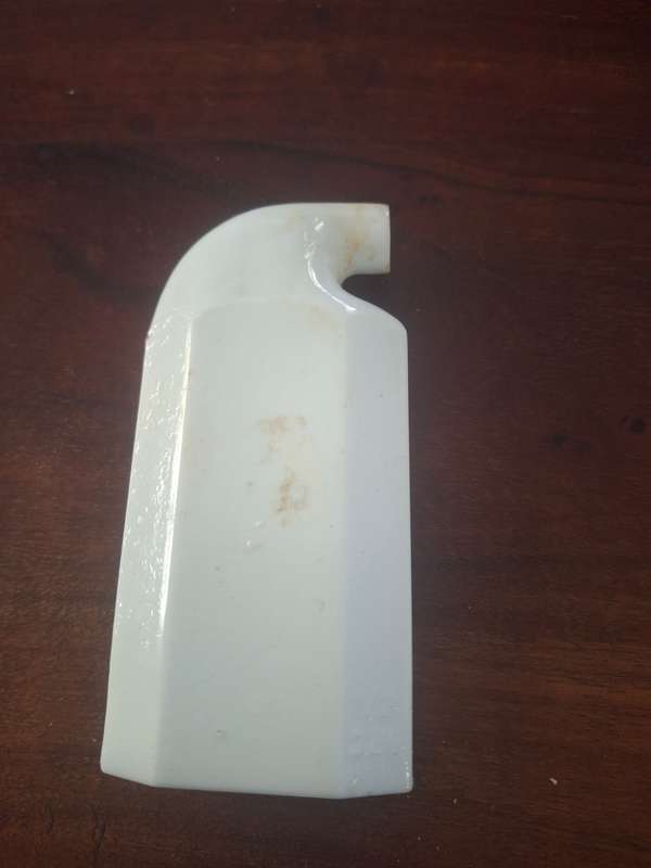 Milk glass tooth paste bottle