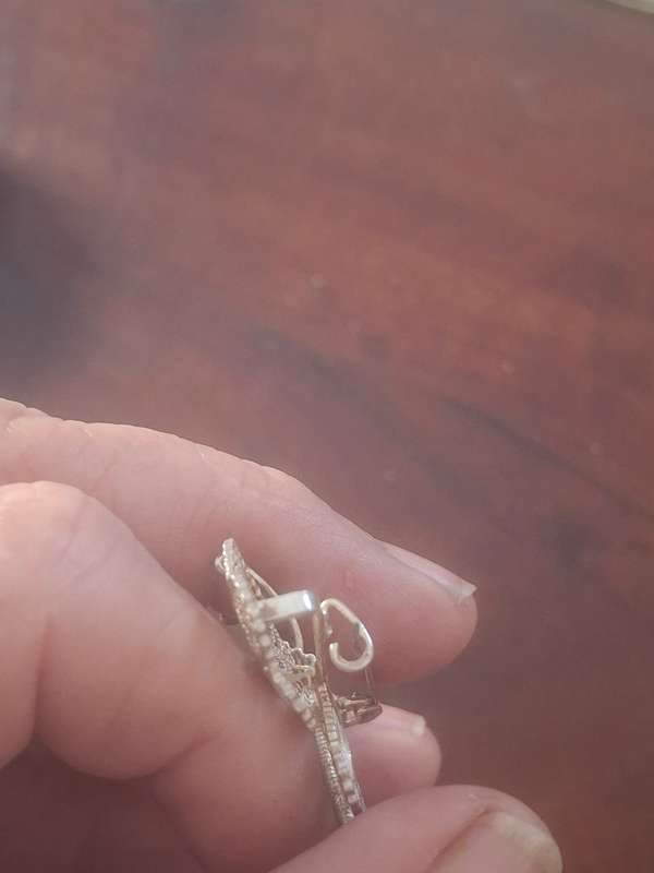 Sterling Silver Filigree Butterfly Brooch C1950s
