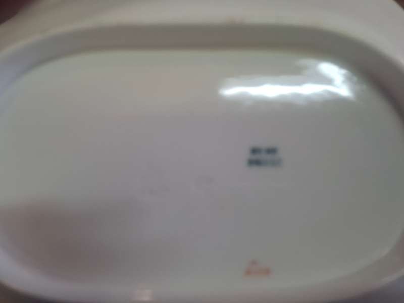 Antique Hammersley Dessert Plate Kidney shape Hand painted flowers