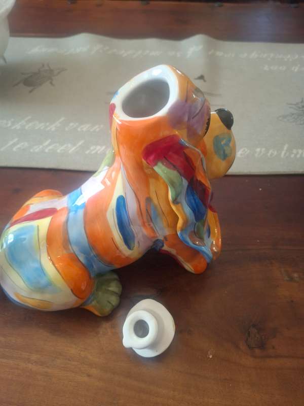 Blue Sky Teapot in Multicoloured Cocker Spaniel Shape