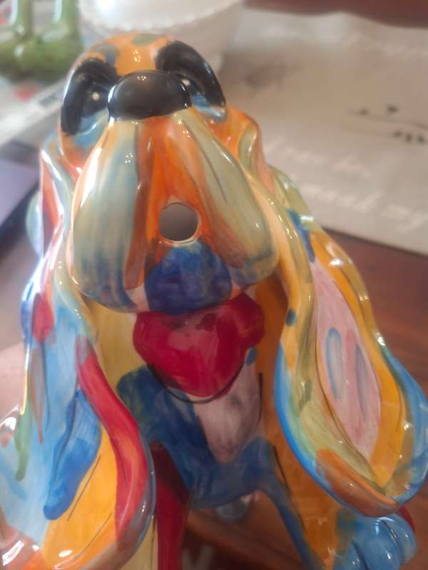 Blue Sky Teapot in Multicoloured Cocker Spaniel Shape