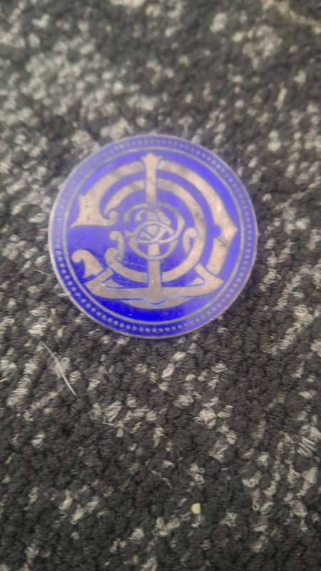 Vintage Sterling Silver enamel pin