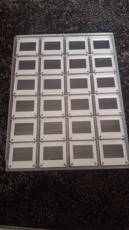 Vintage slides in holder