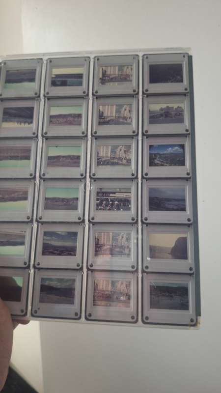 Vintage slides in holder