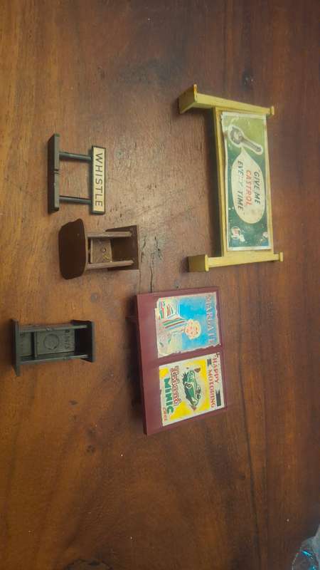 Vintage train track signs