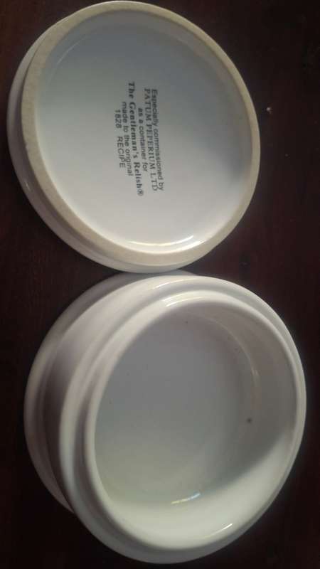 Gentleman's relish bowl with lid vintage