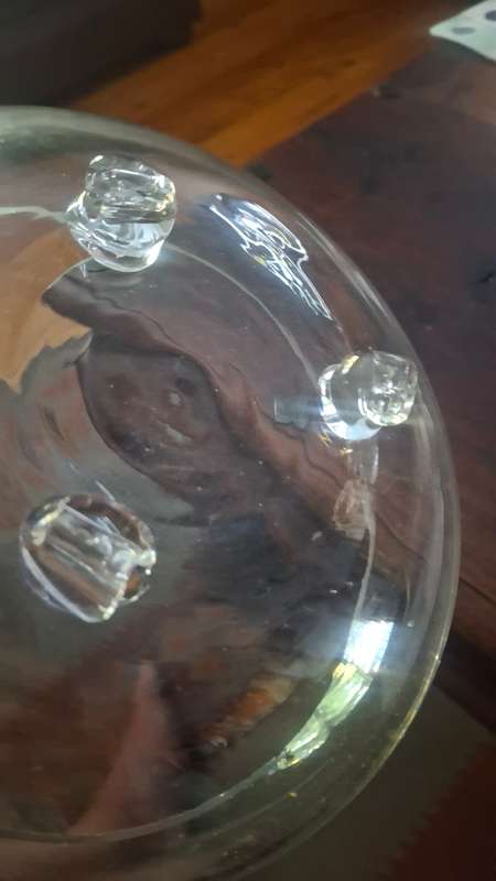Handmade glass salad bowl