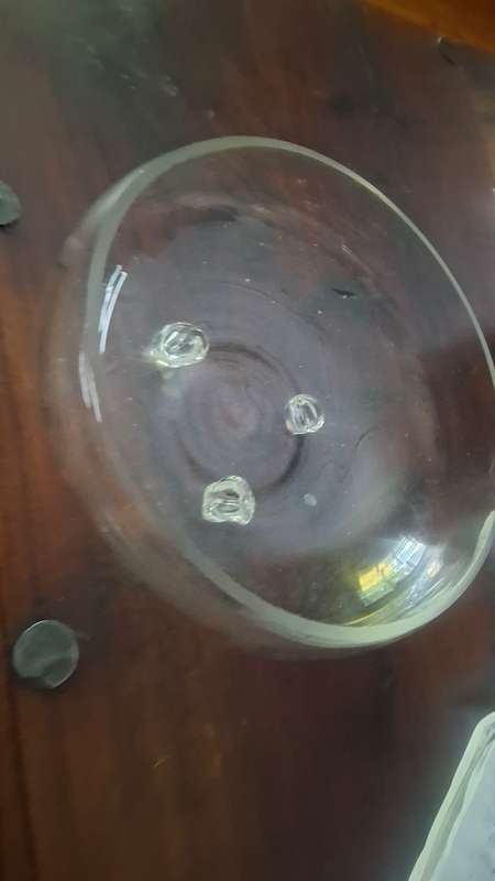 Handmade glass salad bowl
