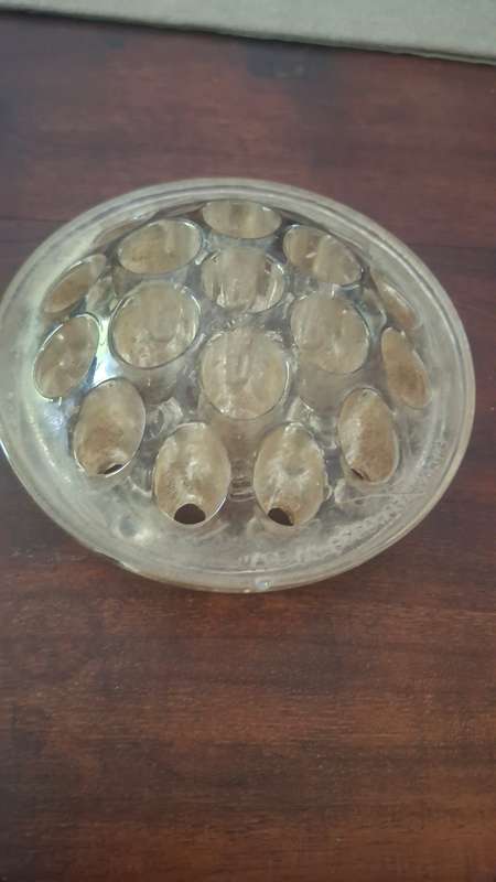 Vintage glass flower frog