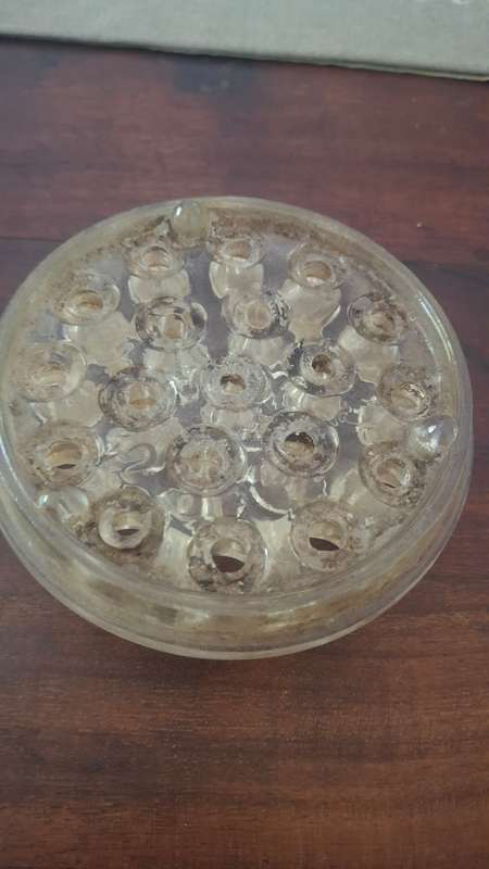 Vintage glass flower frog