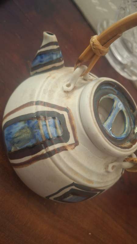 Vintage hand crafted teapot