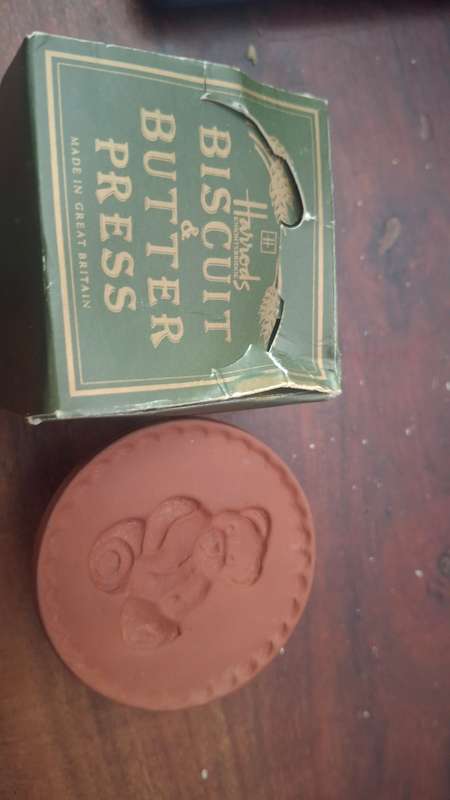 Vintage biscuit and butter press