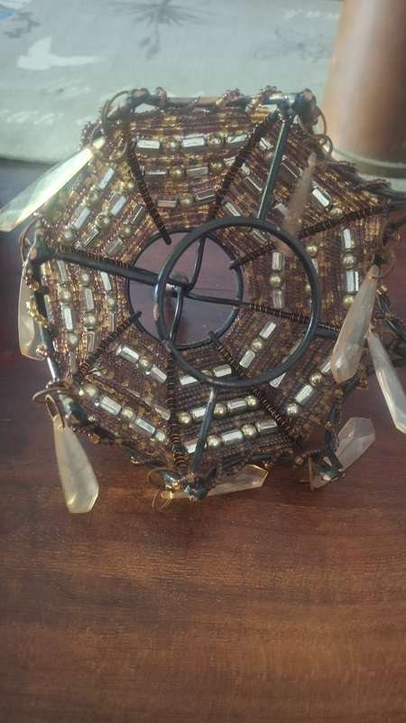 Beaded lamp shade
