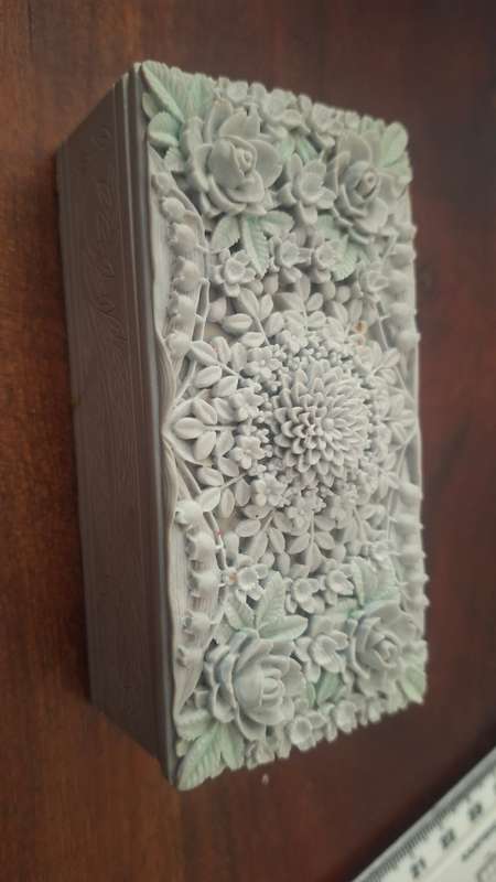 Vintage Handcast Designs Floral 10cm Trinket Pill Jewellery Box