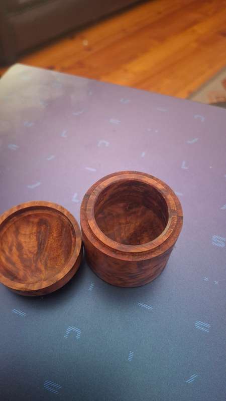 Vintage wooden box with lid