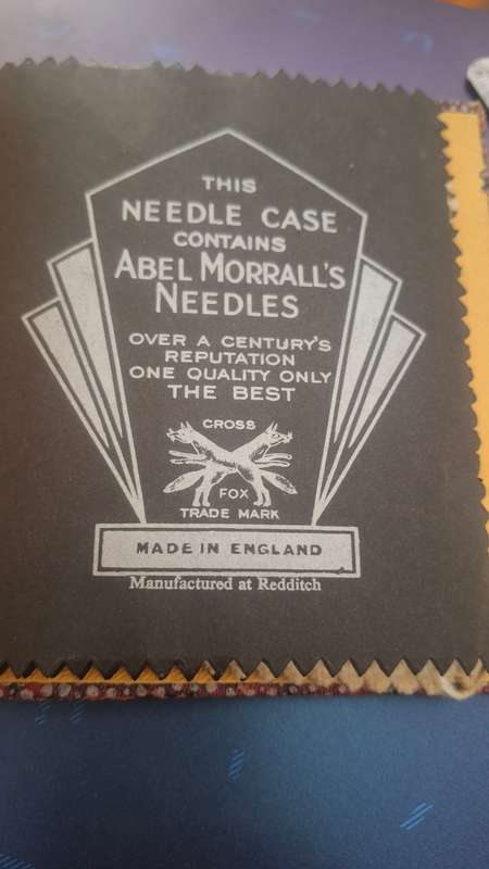 Vintage needle case book with original needles
