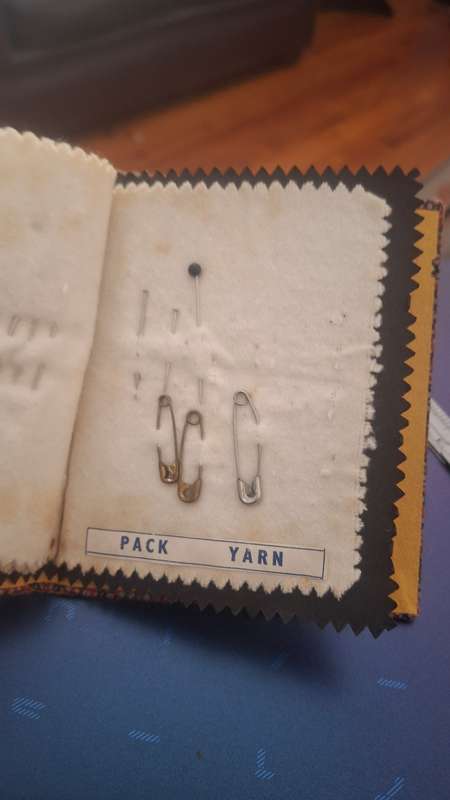 Vintage needle case book with original needles