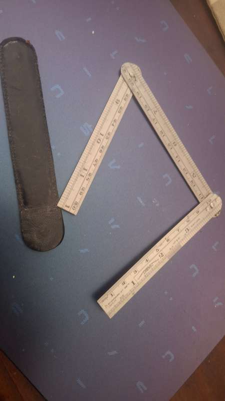 Vintage folding ruler