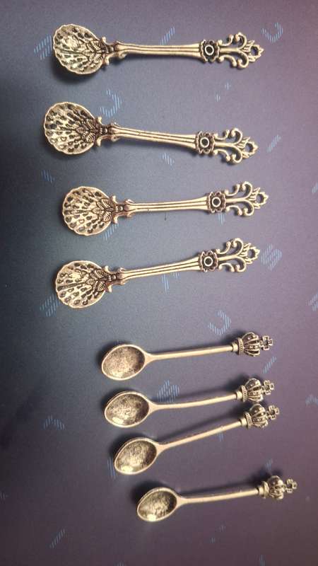 Small ornamental spoons x 8