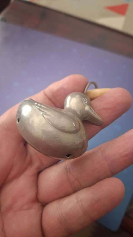 Vintage toy rattle duck