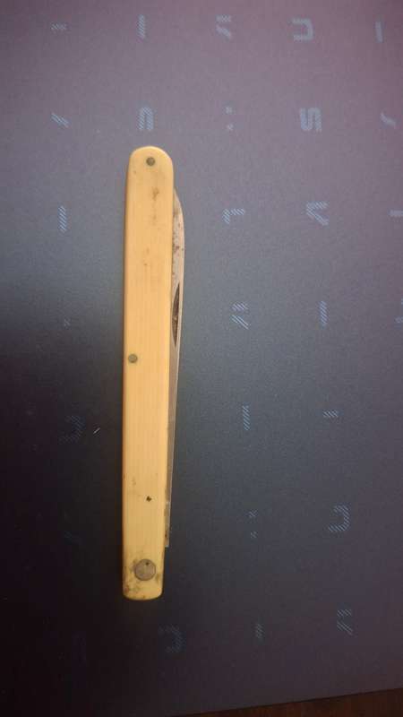 VINTAGE Stainless Colonial Prov USA Folding Pocket Melon Knife Dole Bananas