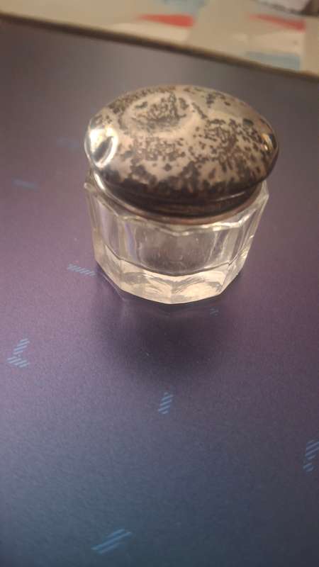 Vintage glass jar with