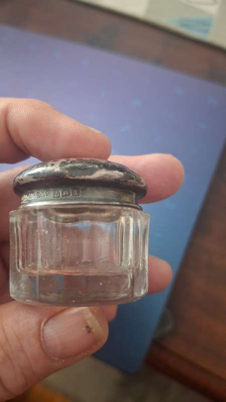 Vintage glass jar with