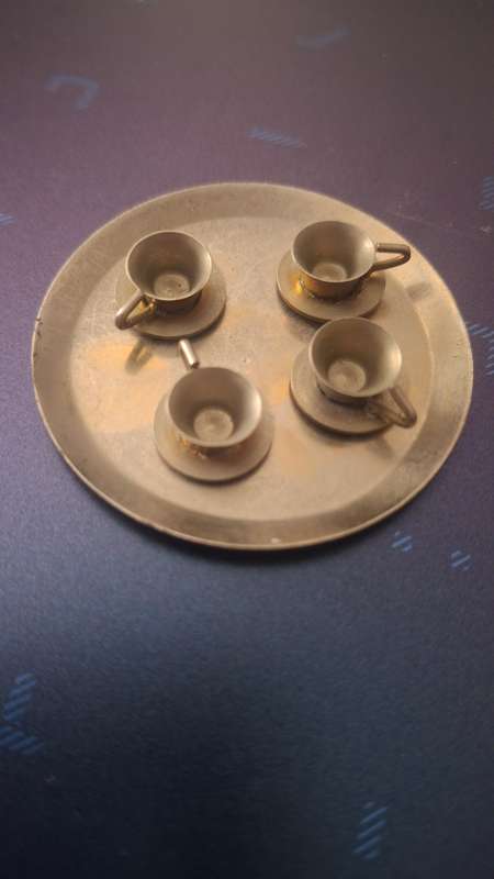 Vintage printer tray cup and saucers