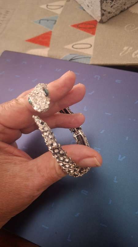 plated snake bracelet silver plate vintage