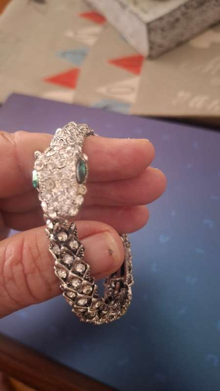 plated snake bracelet silver plate vintage