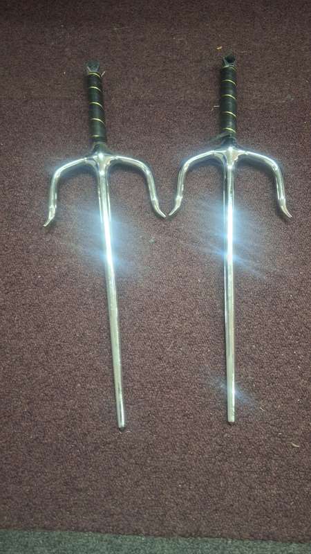 New M size Ryukyu Black ancient style Sai Karate goods ninja From Japan
