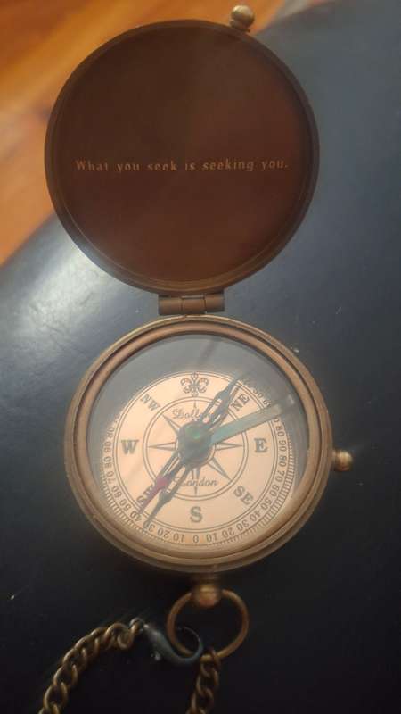 Vintage solid brass compass dollard london