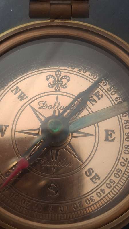 Vintage solid brass compass dollard london