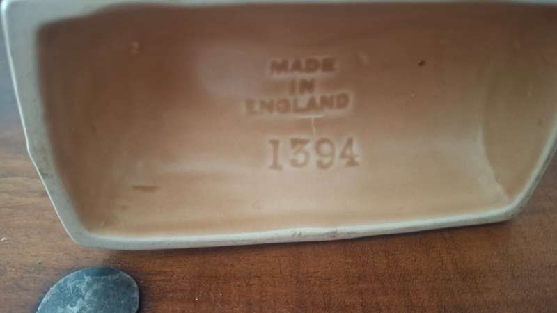 Vintage Sylvac Cream Glazed Ship Marked To Base No1394 England