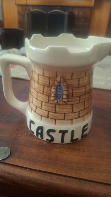 Beer mug large vintage castle