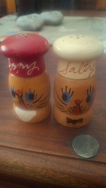 Vintage squeaky salt and pepper