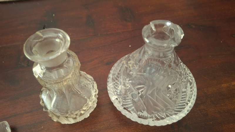 Crystal bottles x2