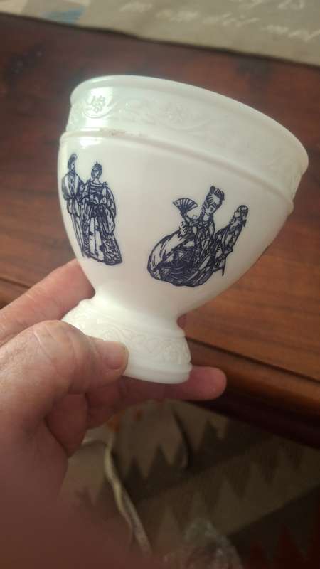 Milk glass cup small vintage