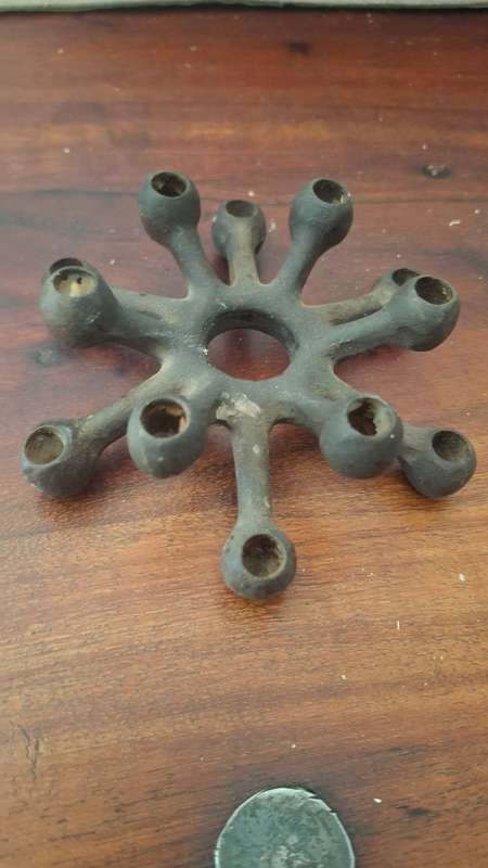 Nice Vtg Mid Century Modernist Dansk Denmark Cast Candle Atomic Holder