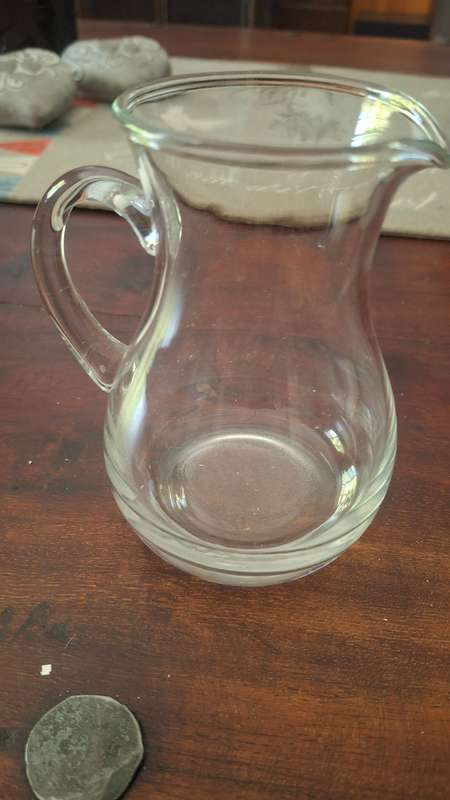 Vintage glass milk cup