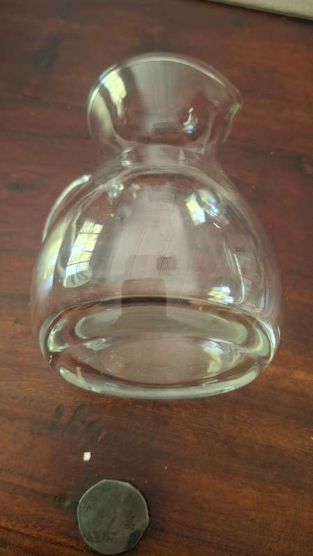 Vintage glass milk cup