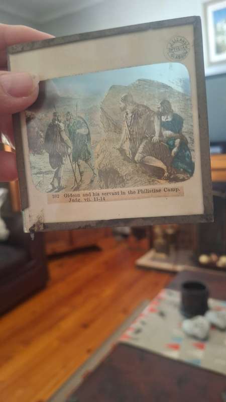 Vintage glass lantern slides x5