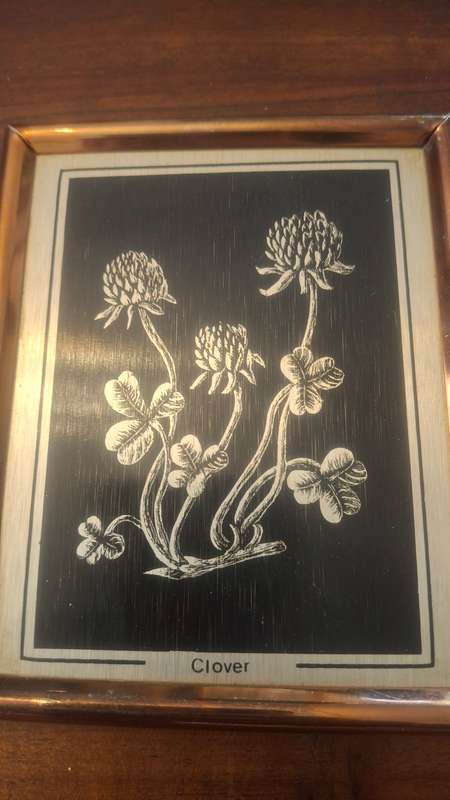 Vintage prints on metal
