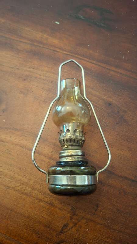 Vintage small glass lamp