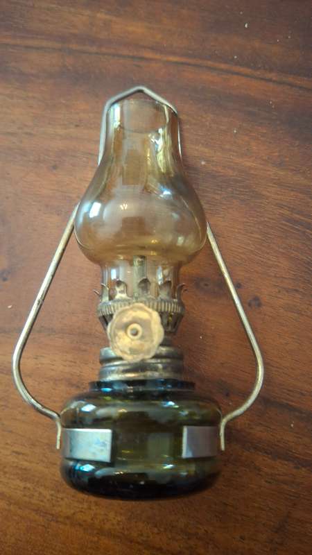 Vintage small glass lamp