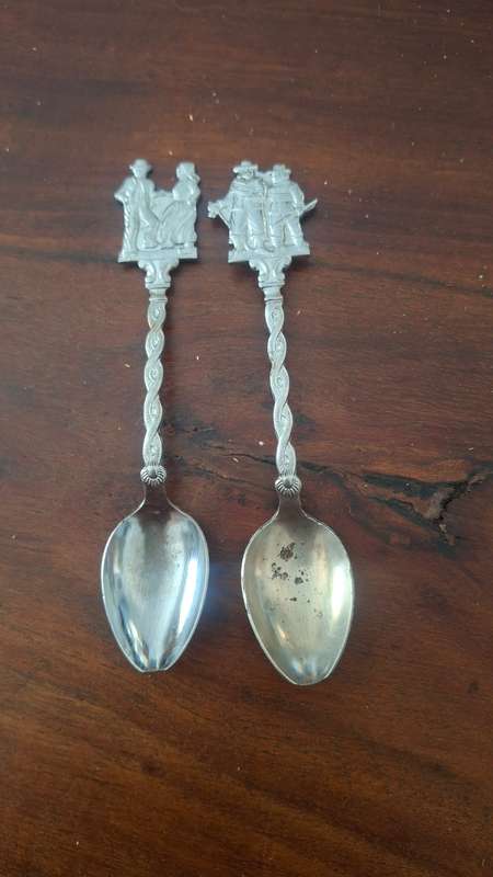 TEA SPOONS CHROMATA (HOLLAND) x2